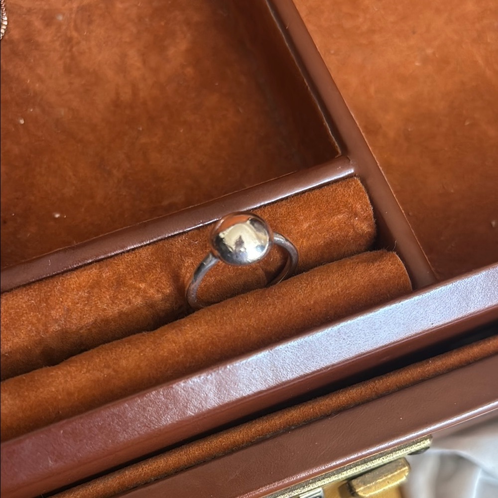 Pandora Silver Button Ring